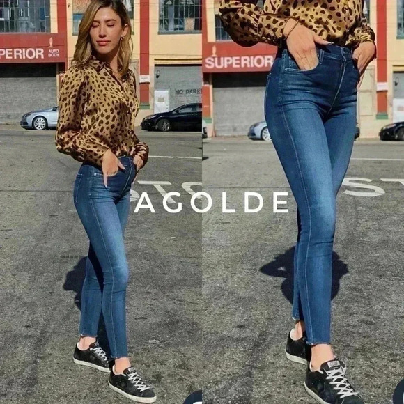 AGOLDE NiCO Jean High rise raw hem size 23 - Picture 1 of 5